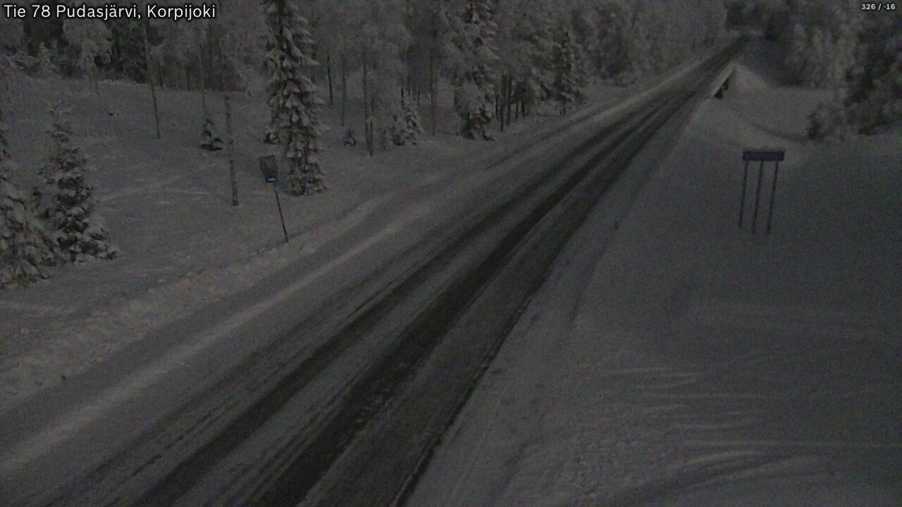 Kelikamerat Kuva Tie 78 Pudasjärvi, Korpijo, Pudasjärvi, Pohjois-Pohjanmaa