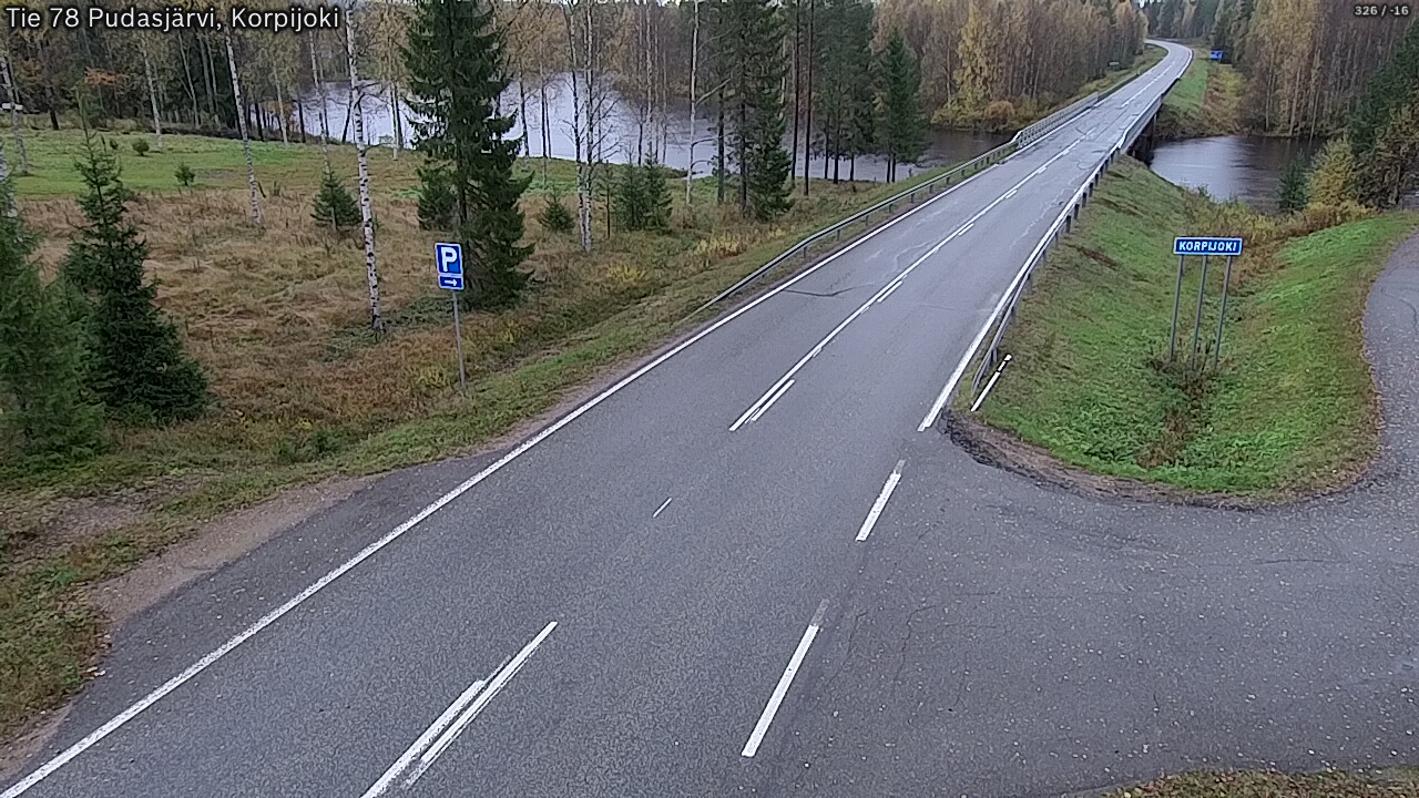 Weather Camera Image Väg 78 Pudasjärvi, Korpijoki, Pudasjärvi, Pohjois-Pohjanmaa