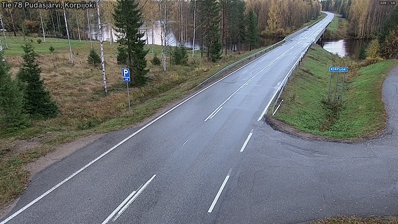 Weather Camera Image Road 78 Pudasjärvi, Korpijoki, Pudasjärvi, Pohjois-Pohjanmaa