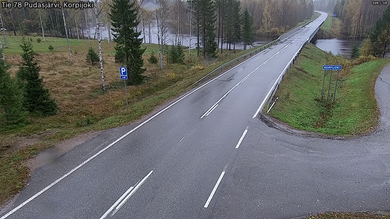 Weather Camera Image Väg 78 Pudasjärvi, Korpijoki, Pudasjärvi, Pohjois-Pohjanmaa