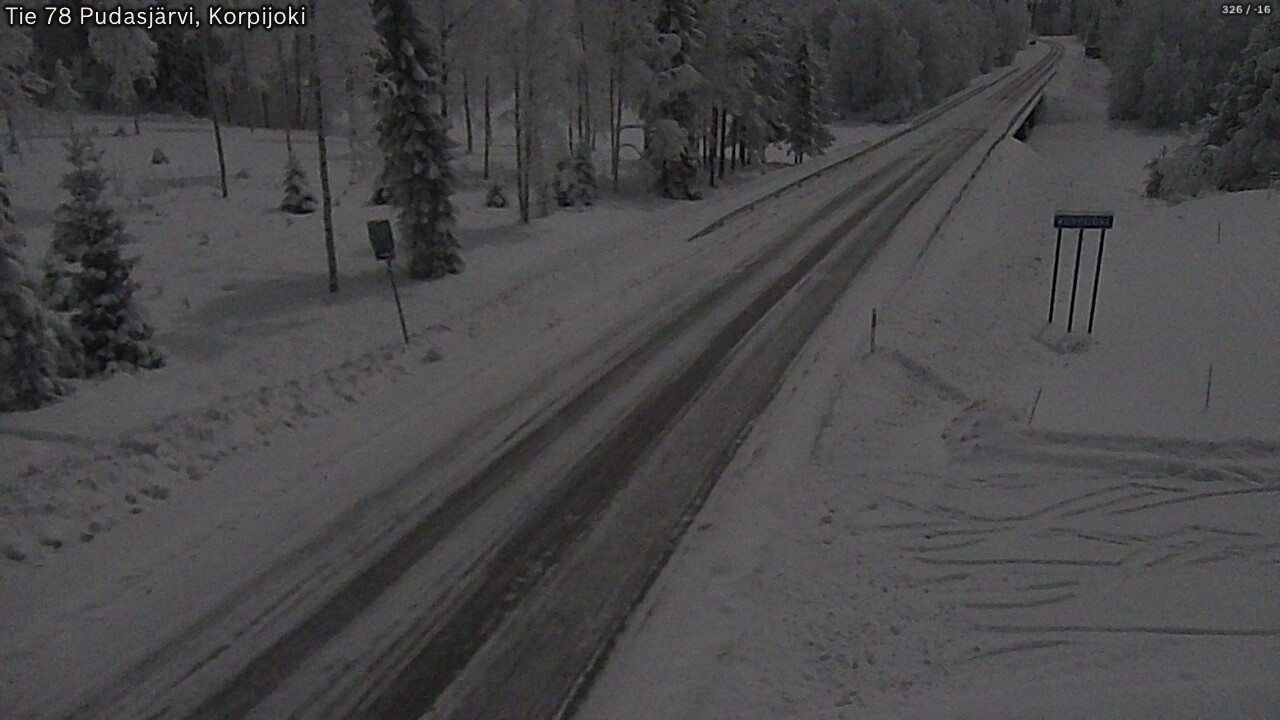 Kelikamerat Kuva Tie 78 Pudasjärvi, Korpijo, Pudasjärvi, Pohjois-Pohjanmaa