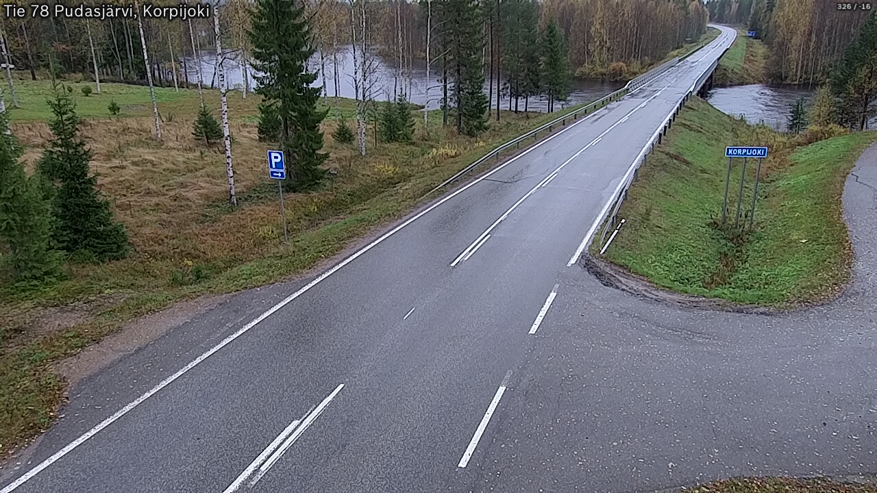 Weather Camera Image Väg 78 Pudasjärvi, Korpijoki, Pudasjärvi, Pohjois-Pohjanmaa
