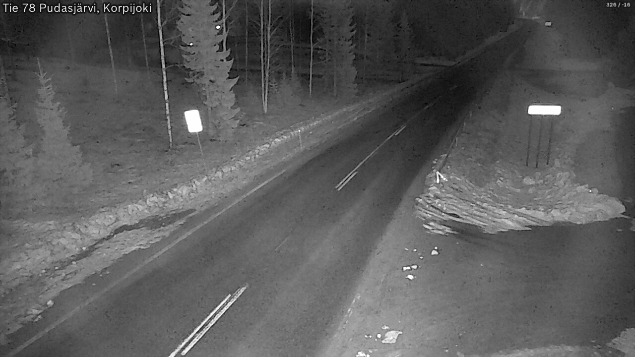 Kelikamerat Kuva Tie 78 Pudasjärvi, Korpijo, Pudasjärvi, Pohjois-Pohjanmaa