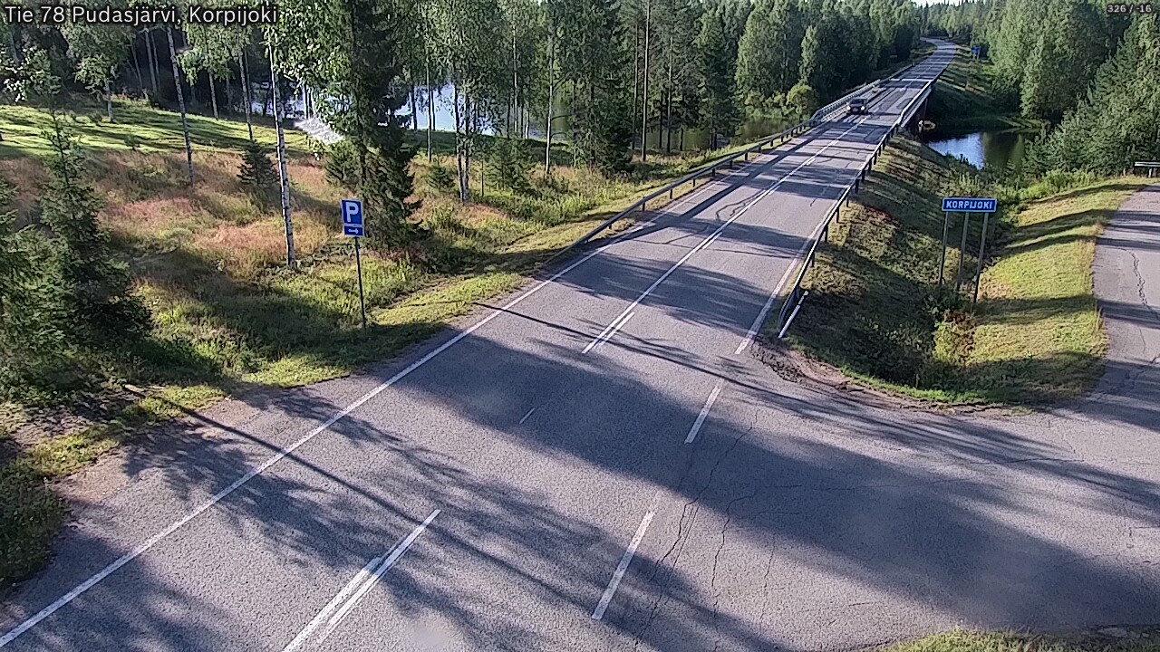 Weather Camera Image Väg 78 Pudasjärvi, Korpijoki, Pudasjärvi, Pohjois-Pohjanmaa
