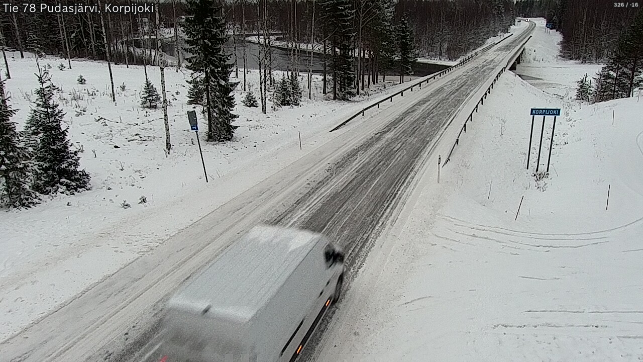 Kelikamerat Kuva Tie 78 Pudasjärvi, Korpijo, Pudasjärvi, Pohjois-Pohjanmaa