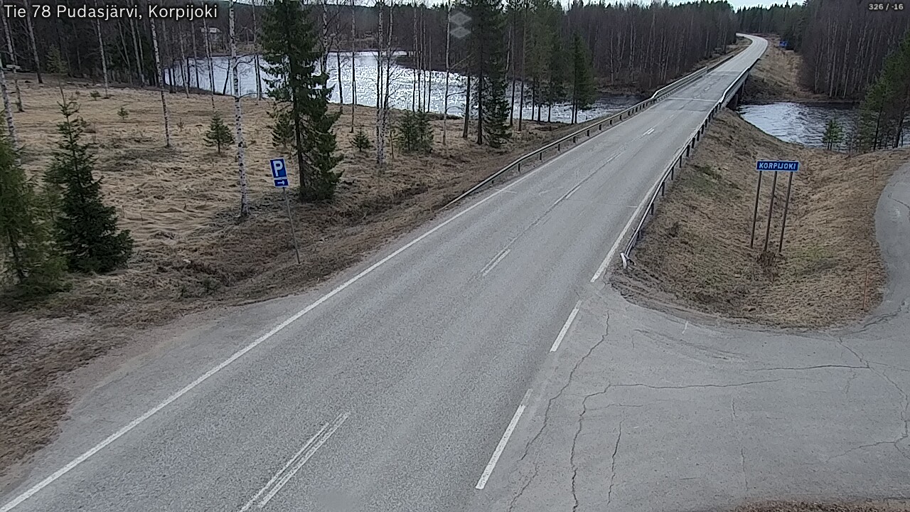 Kelikamerat Kuva Tie 78 Pudasjärvi, Korpijo, Pudasjärvi, Pohjois-Pohjanmaa