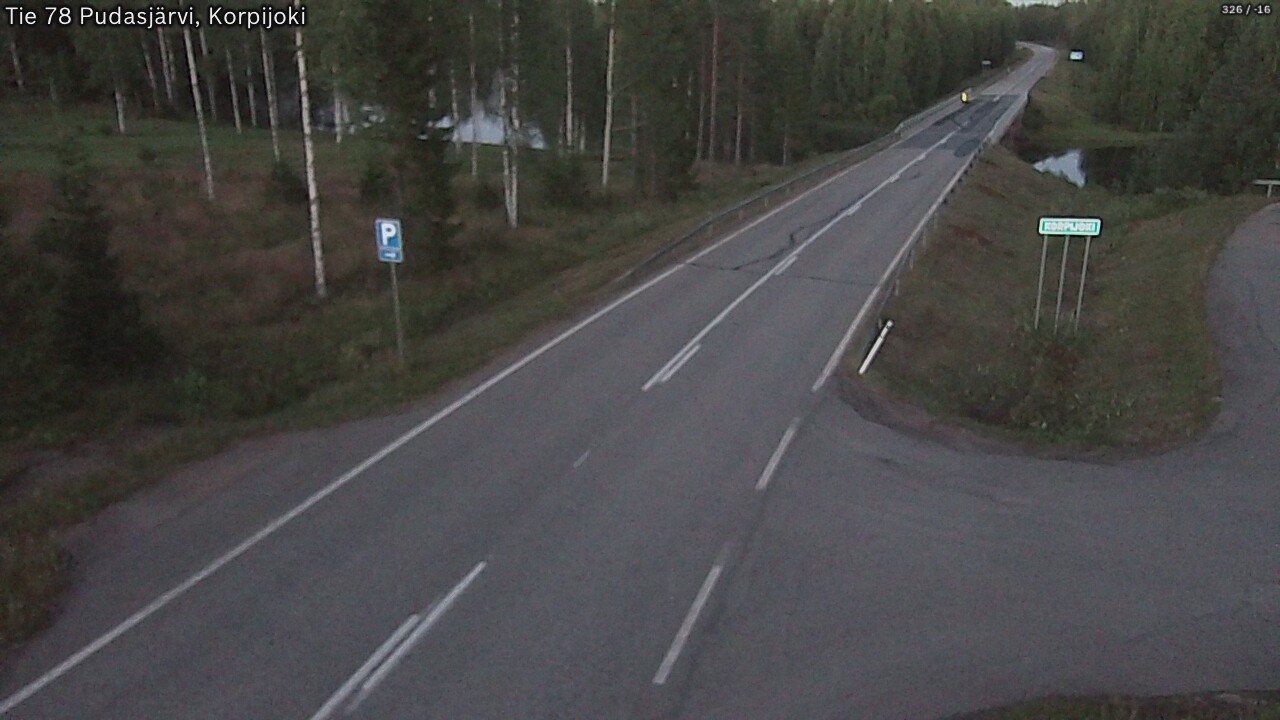 Kelikamerat Kuva Tie 78 Pudasjärvi, Korpijo, Pudasjärvi, Pohjois-Pohjanmaa