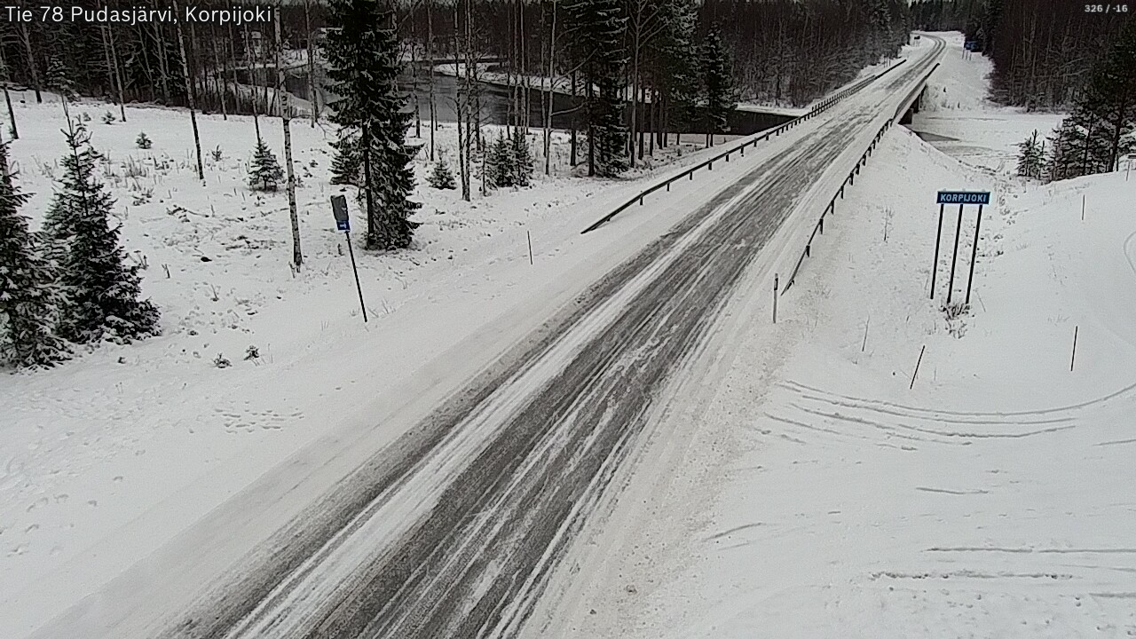 Kelikamerat Kuva Tie 78 Pudasjärvi, Korpijo, Pudasjärvi, Pohjois-Pohjanmaa