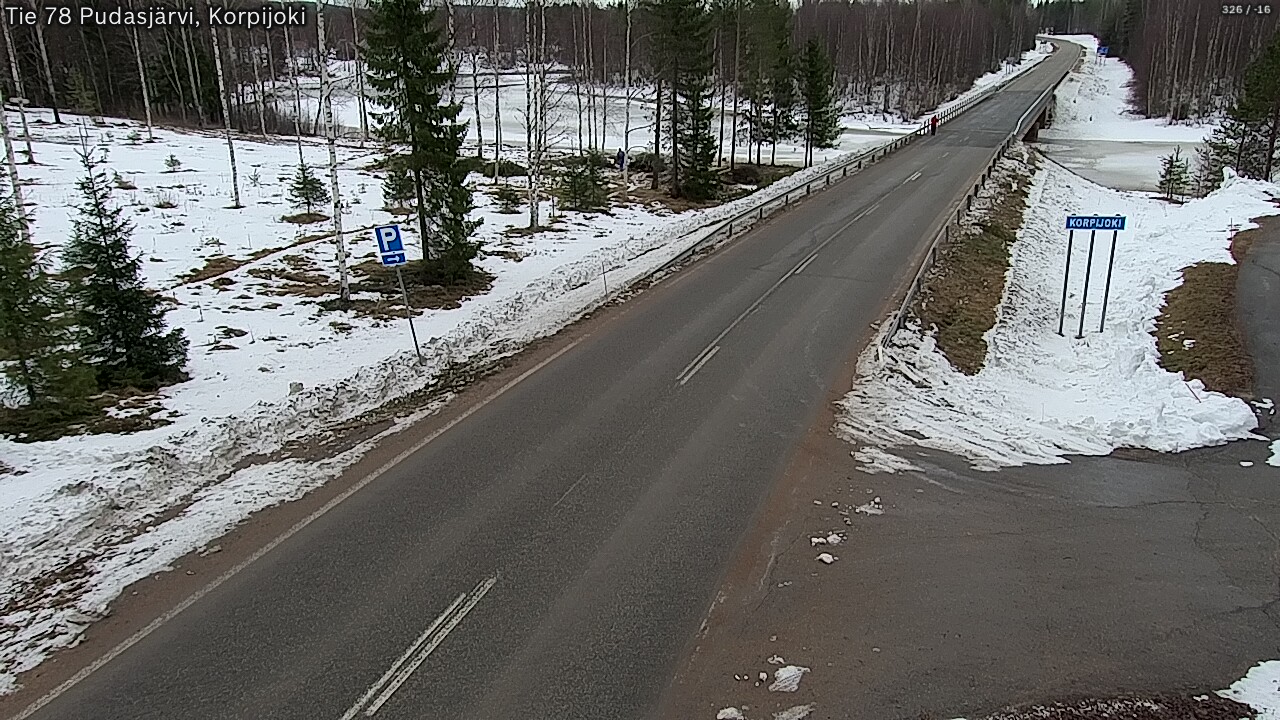 Kelikamerat Kuva Tie 78 Pudasjärvi, Korpijo, Pudasjärvi, Pohjois-Pohjanmaa