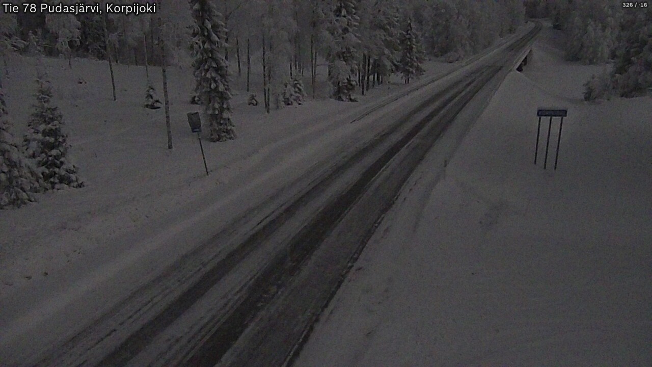 Kelikamerat Kuva Tie 78 Pudasjärvi, Korpijo, Pudasjärvi, Pohjois-Pohjanmaa