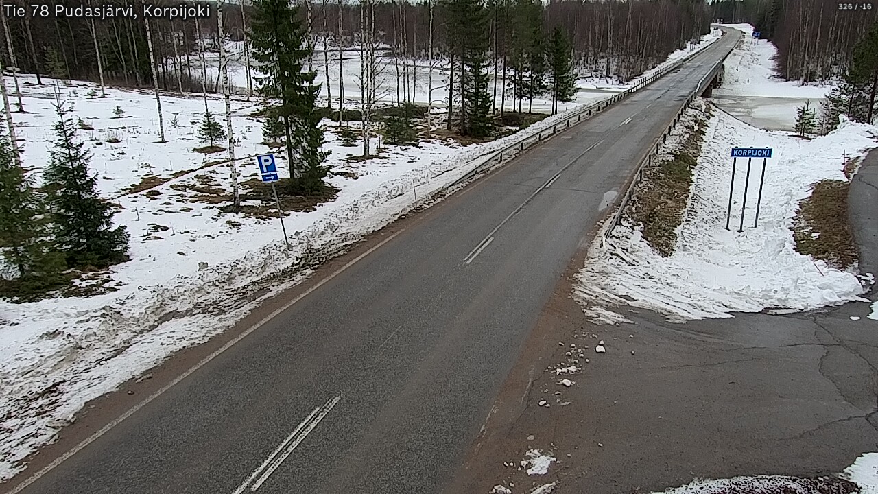 Kelikamerat Kuva Tie 78 Pudasjärvi, Korpijo, Pudasjärvi, Pohjois-Pohjanmaa