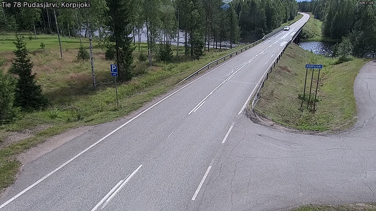 Weather Camera Image Väg 78 Pudasjärvi, Korpijoki, Pudasjärvi, Pohjois-Pohjanmaa