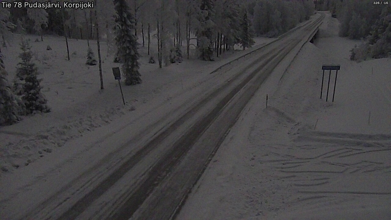 Kelikamerat Kuva Tie 78 Pudasjärvi, Korpijo, Pudasjärvi, Pohjois-Pohjanmaa