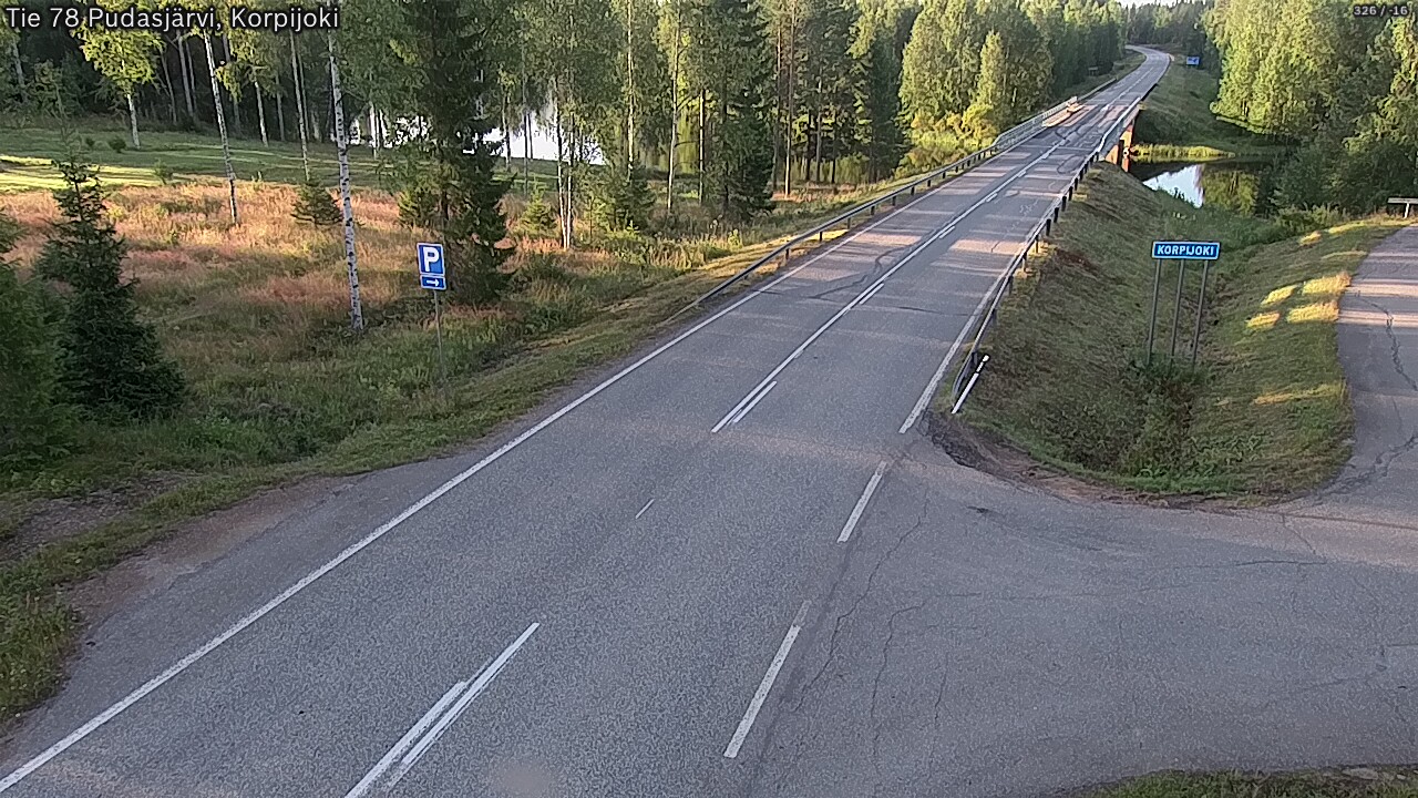 Weather Camera Image Väg 78 Pudasjärvi, Korpijoki, Pudasjärvi, Pohjois-Pohjanmaa