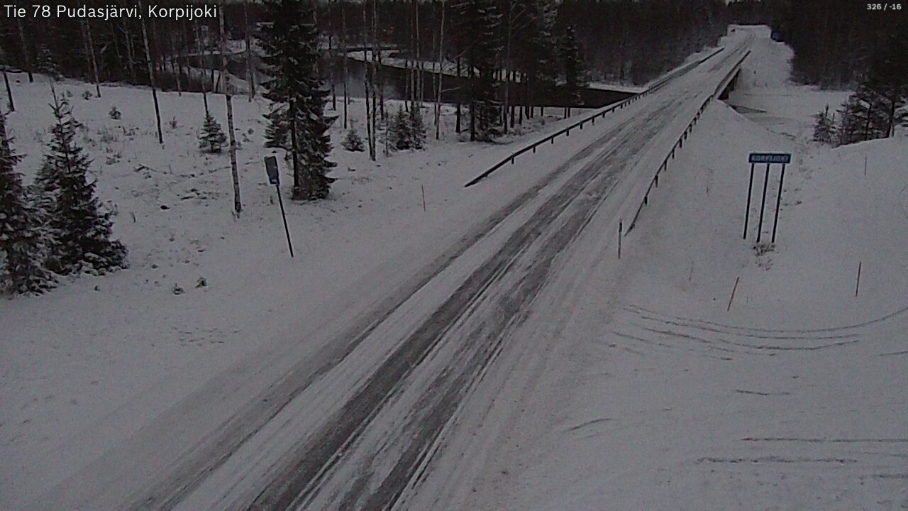 Kelikamerat Kuva Tie 78 Pudasjärvi, Korpijo, Pudasjärvi, Pohjois-Pohjanmaa