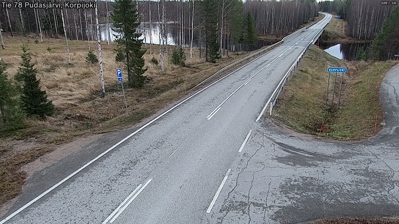 Kelikamerat Kuva Tie 78 Pudasjärvi, Korpijo, Pudasjärvi, Pohjois-Pohjanmaa
