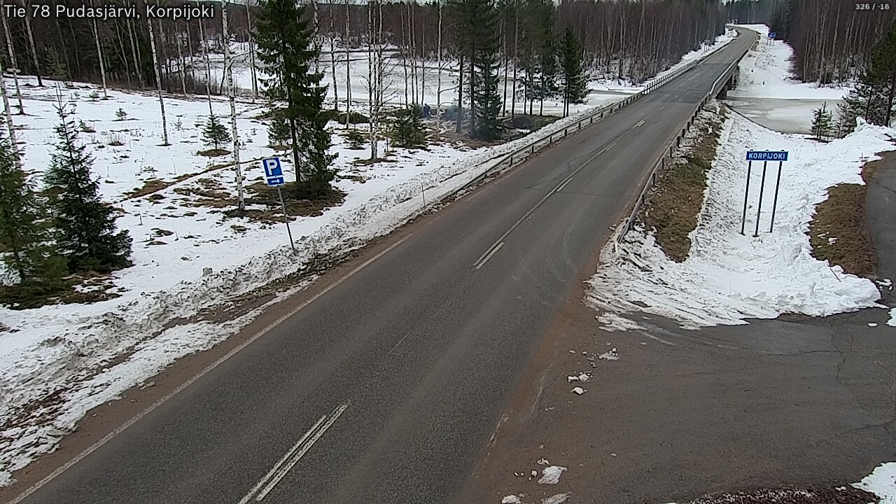 Kelikamerat Kuva Tie 78 Pudasjärvi, Korpijo, Pudasjärvi, Pohjois-Pohjanmaa