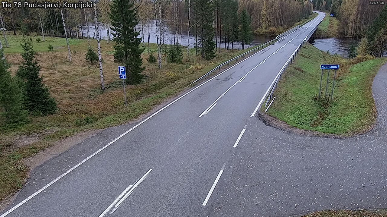 Weather Camera Image Väg 78 Pudasjärvi, Korpijoki, Pudasjärvi, Pohjois-Pohjanmaa
