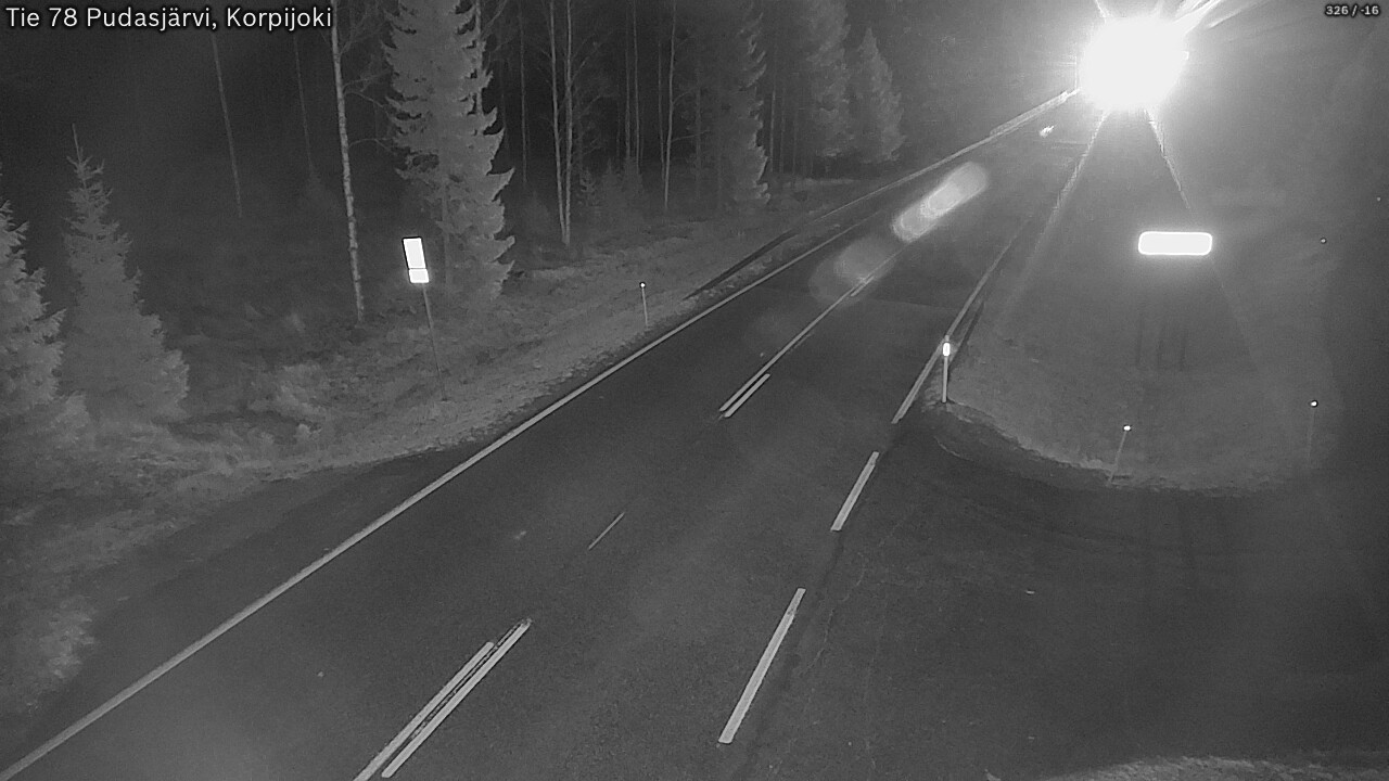 Kelikamerat Kuva Tie 78 Pudasjärvi, Korpijo, Pudasjärvi, Pohjois-Pohjanmaa