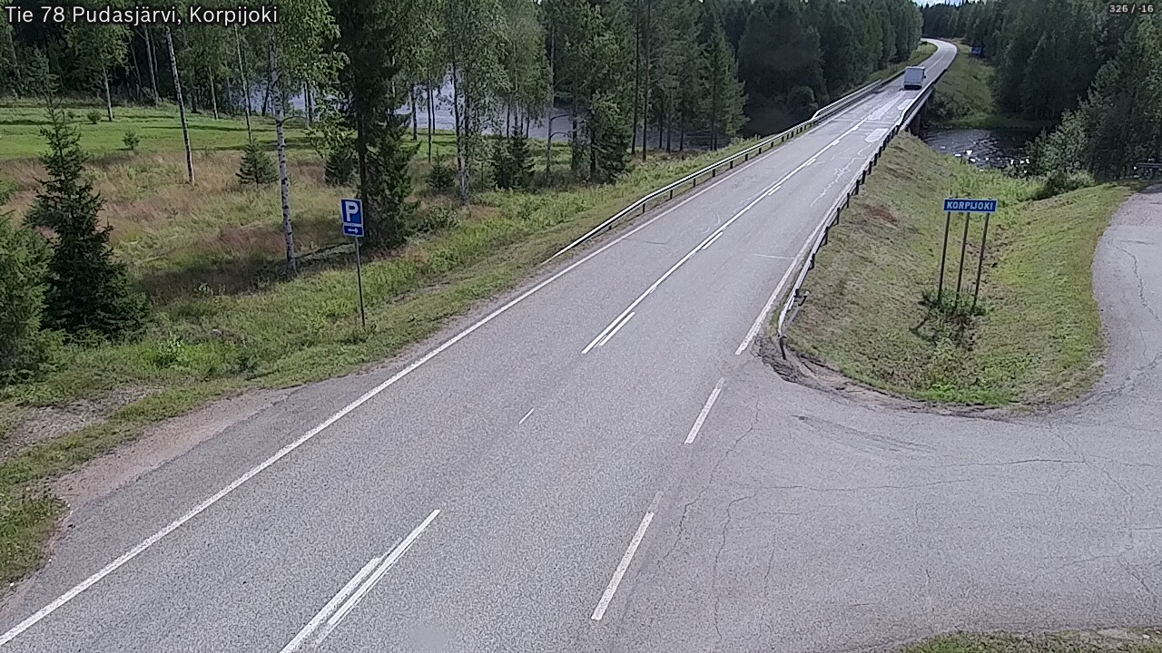 Weather Camera Image Väg 78 Pudasjärvi, Korpijoki, Pudasjärvi, Pohjois-Pohjanmaa