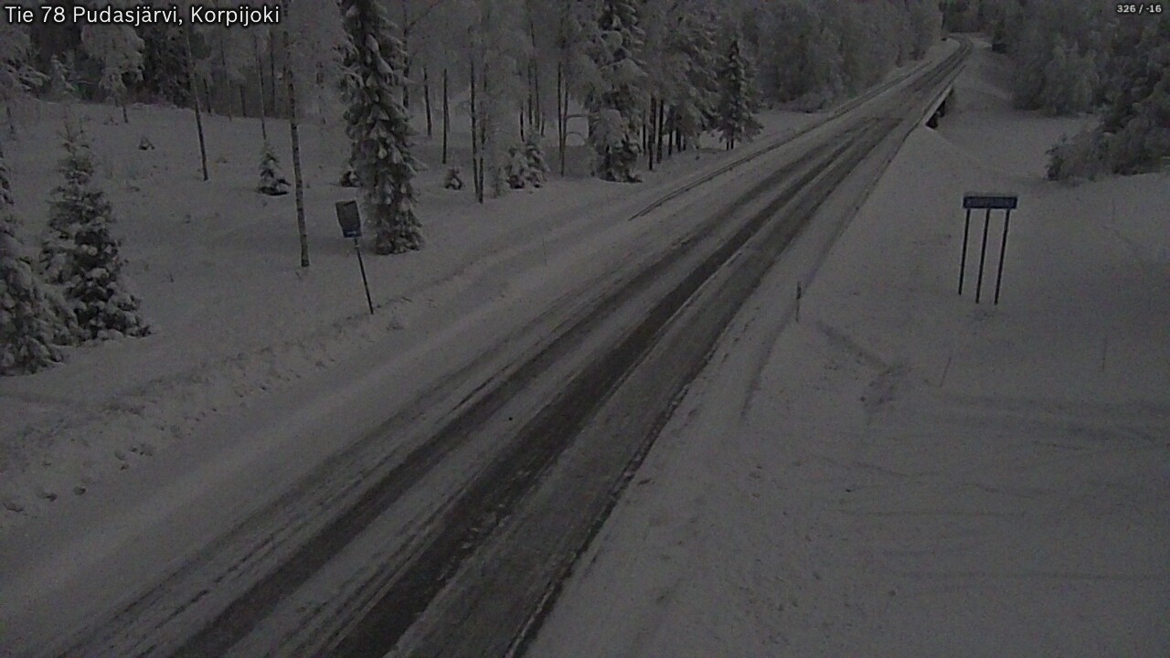 Kelikamerat Kuva Tie 78 Pudasjärvi, Korpijo, Pudasjärvi, Pohjois-Pohjanmaa