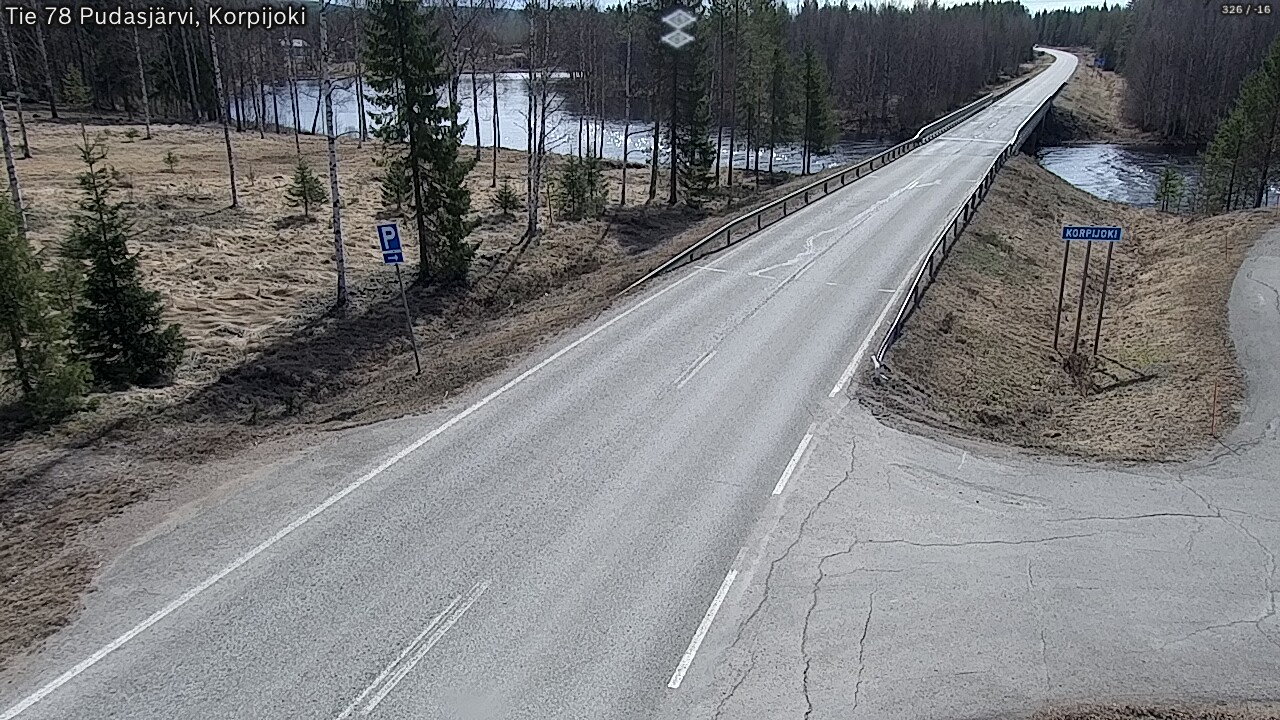 Weather Camera Image Väg 78 Pudasjärvi, Korpijoki, Pudasjärvi, Pohjois-Pohjanmaa