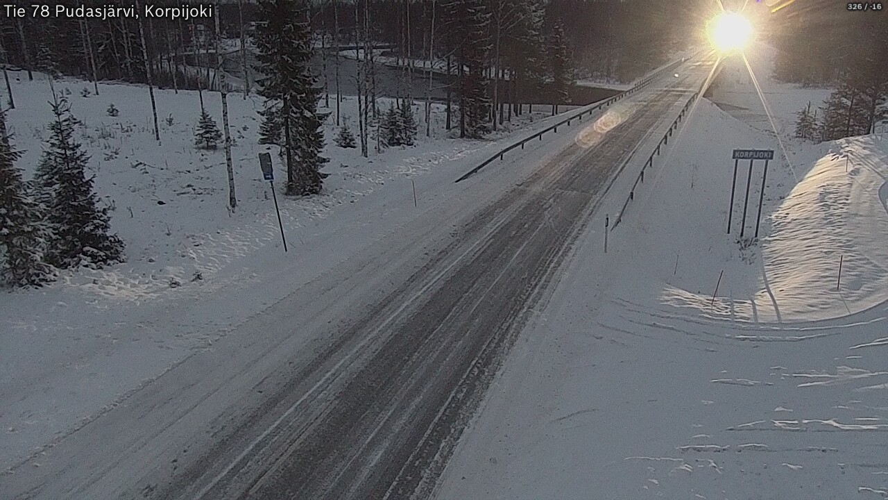 Kelikamerat Kuva Tie 78 Pudasjärvi, Korpijo, Pudasjärvi, Pohjois-Pohjanmaa