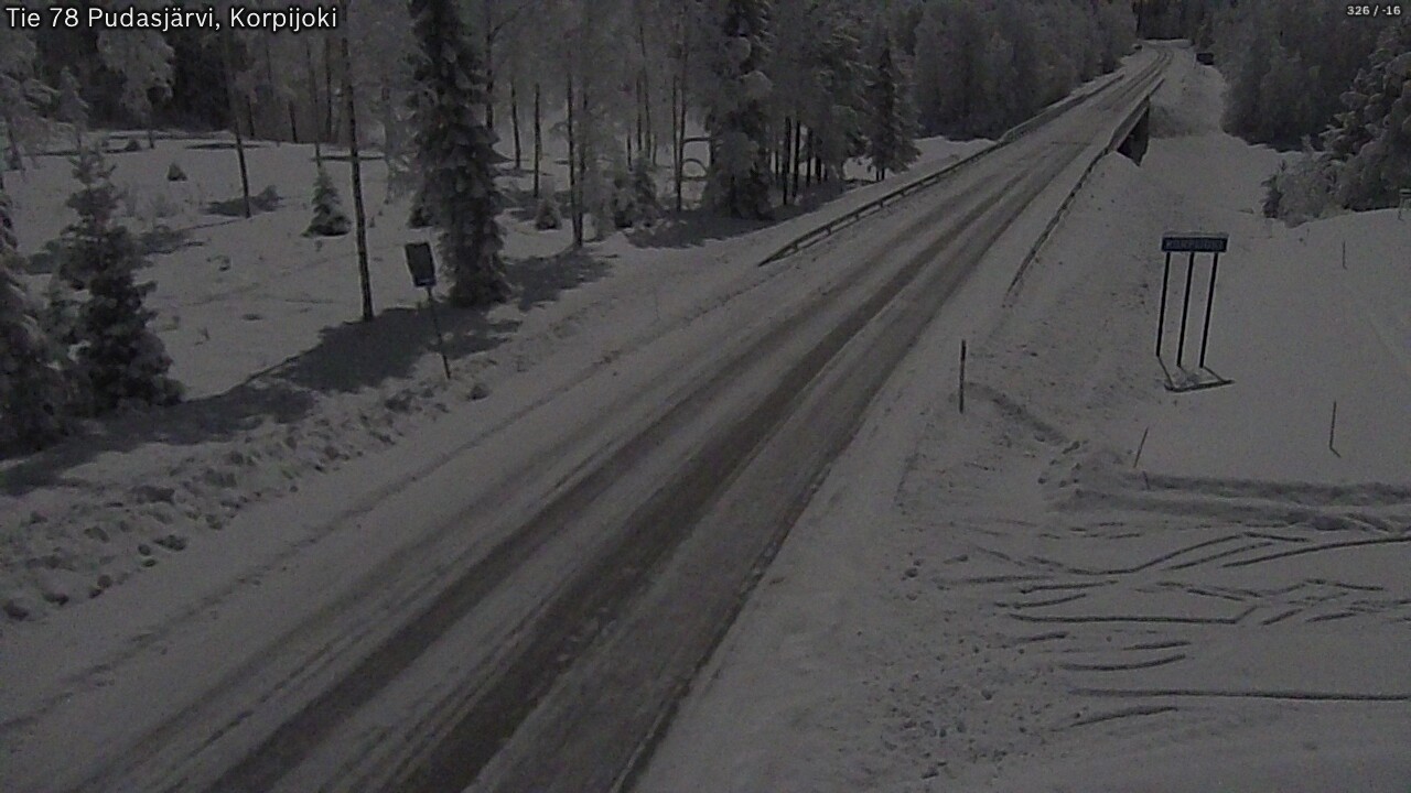 Kelikamerat Kuva Tie 78 Pudasjärvi, Korpijo, Pudasjärvi, Pohjois-Pohjanmaa