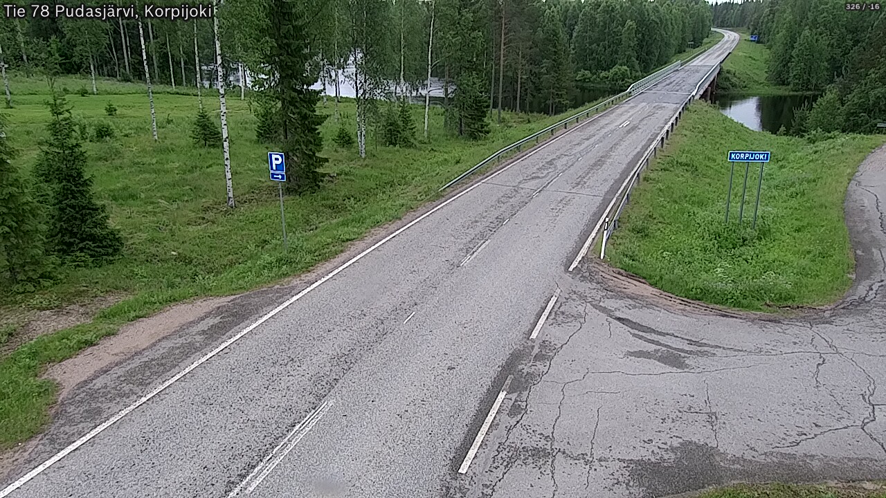 Weather Camera Image Väg 78 Pudasjärvi, Korpijoki, Pudasjärvi, Pohjois-Pohjanmaa