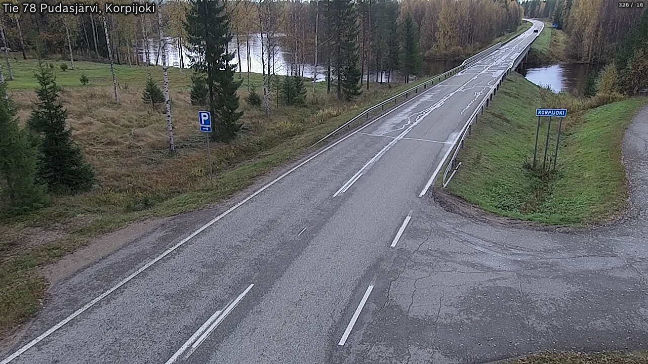 Weather Camera Image Road 78 Pudasjärvi, Korpijoki, Pudasjärvi, Pohjois-Pohjanmaa