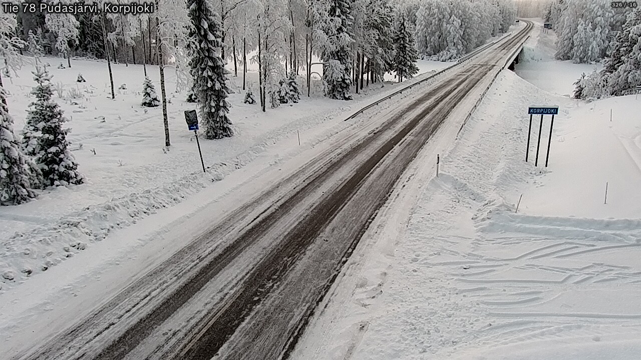 Kelikamerat Kuva Tie 78 Pudasjärvi, Korpijo, Pudasjärvi, Pohjois-Pohjanmaa