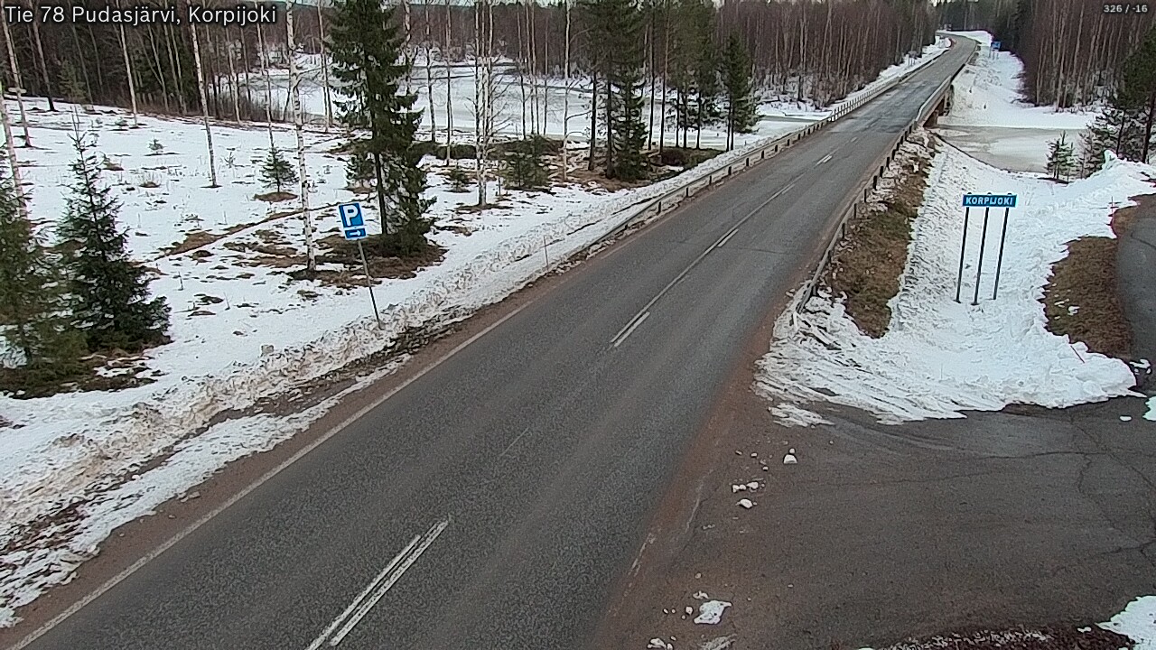 Kelikamerat Kuva Tie 78 Pudasjärvi, Korpijo, Pudasjärvi, Pohjois-Pohjanmaa