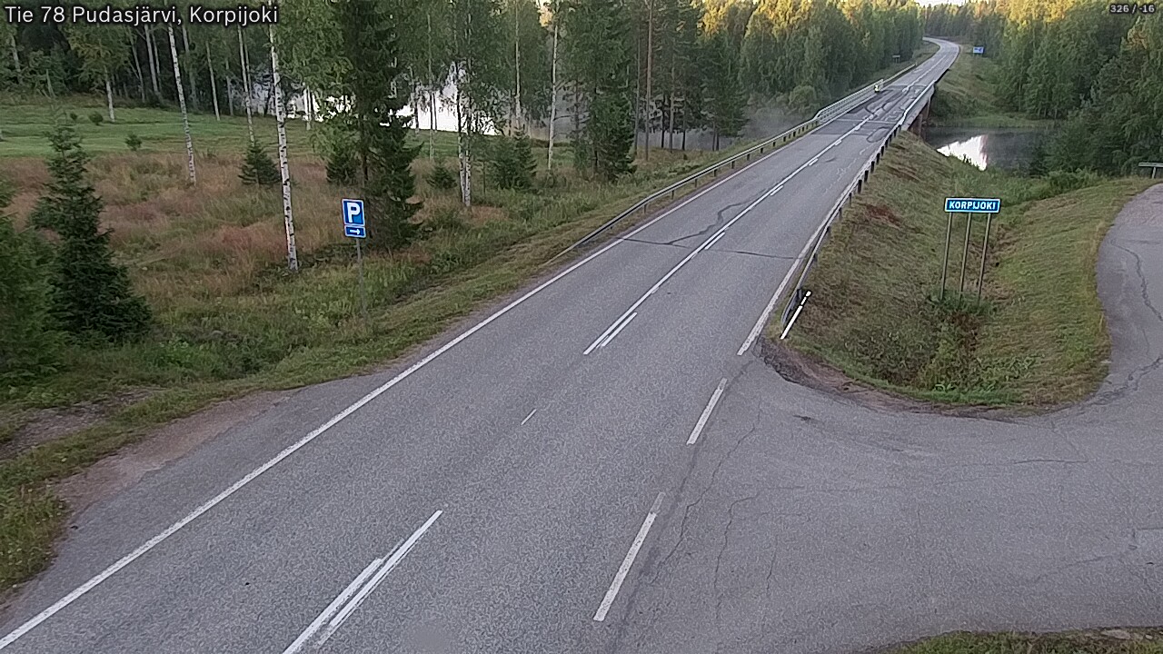 Weather Camera Image Road 78 Pudasjärvi, Korpijoki, Pudasjärvi, Pohjois-Pohjanmaa
