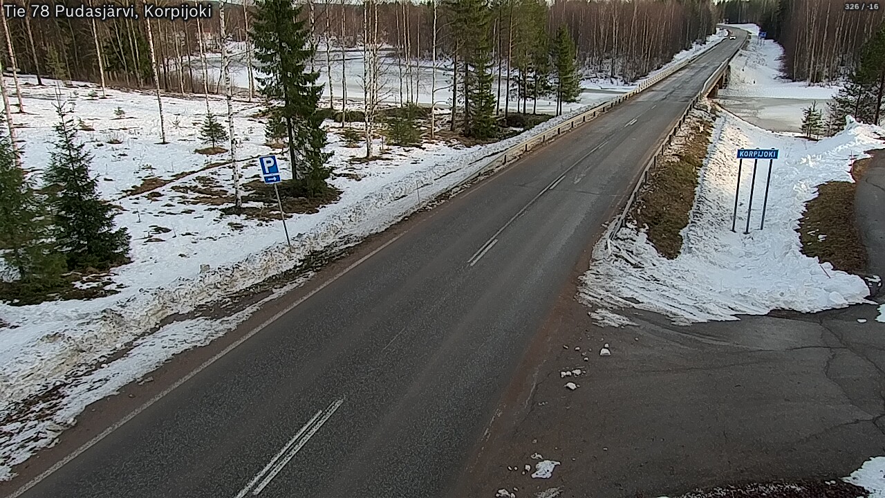 Kelikamerat Kuva Tie 78 Pudasjärvi, Korpijo, Pudasjärvi, Pohjois-Pohjanmaa