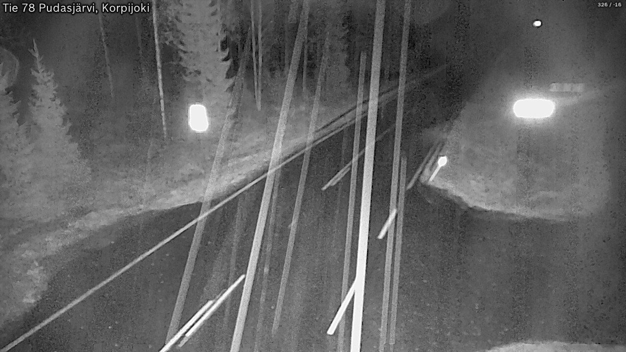 Weather Camera Image Road 78 Pudasjärvi, Korpijoki, Pudasjärvi, Pohjois-Pohjanmaa