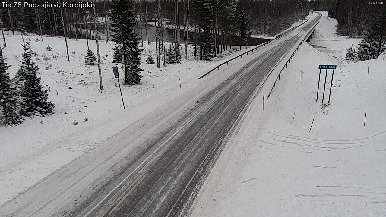 Kelikamerat Kuva Tie 78 Pudasjärvi, Korpijo, Pudasjärvi, Pohjois-Pohjanmaa