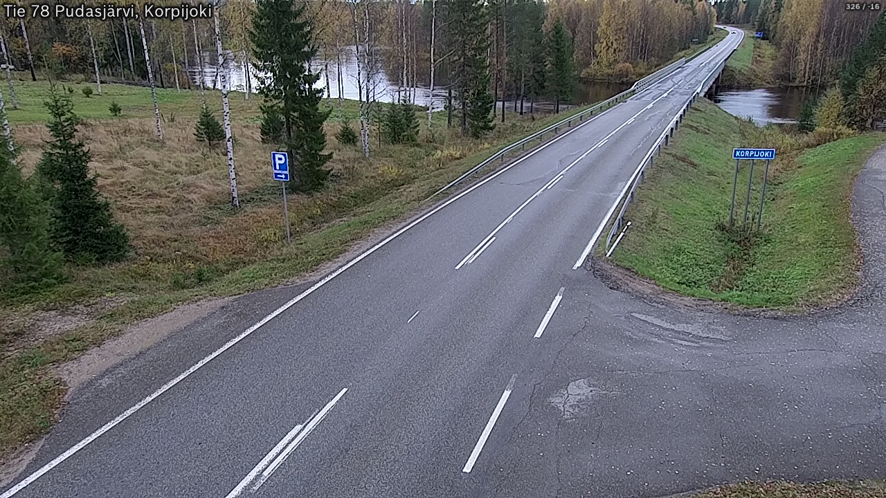 Weather Camera Image Road 78 Pudasjärvi, Korpijoki, Pudasjärvi, Pohjois-Pohjanmaa