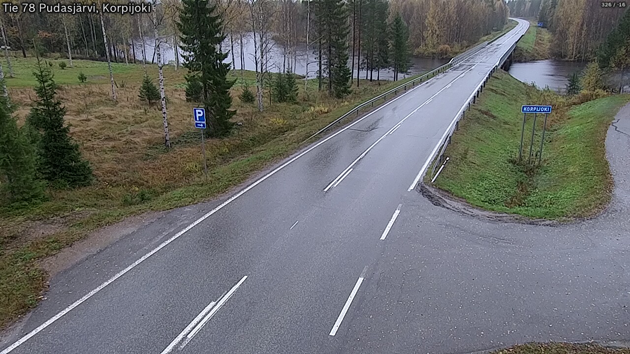 Weather Camera Image Väg 78 Pudasjärvi, Korpijoki, Pudasjärvi, Pohjois-Pohjanmaa