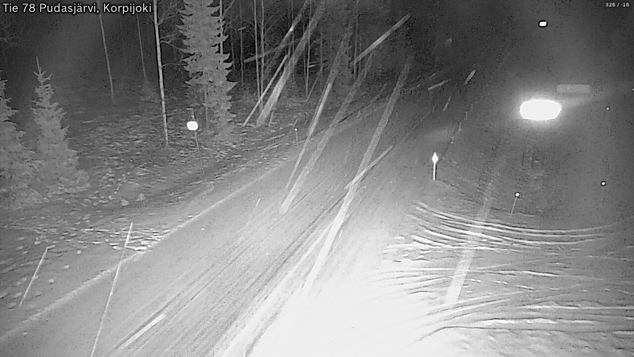 Kelikamerat Kuva Tie 78 Pudasjärvi, Korpijo, Pudasjärvi, Pohjois-Pohjanmaa