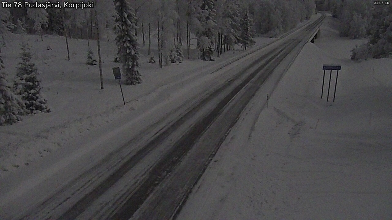 Kelikamerat Kuva Tie 78 Pudasjärvi, Korpijo, Pudasjärvi, Pohjois-Pohjanmaa