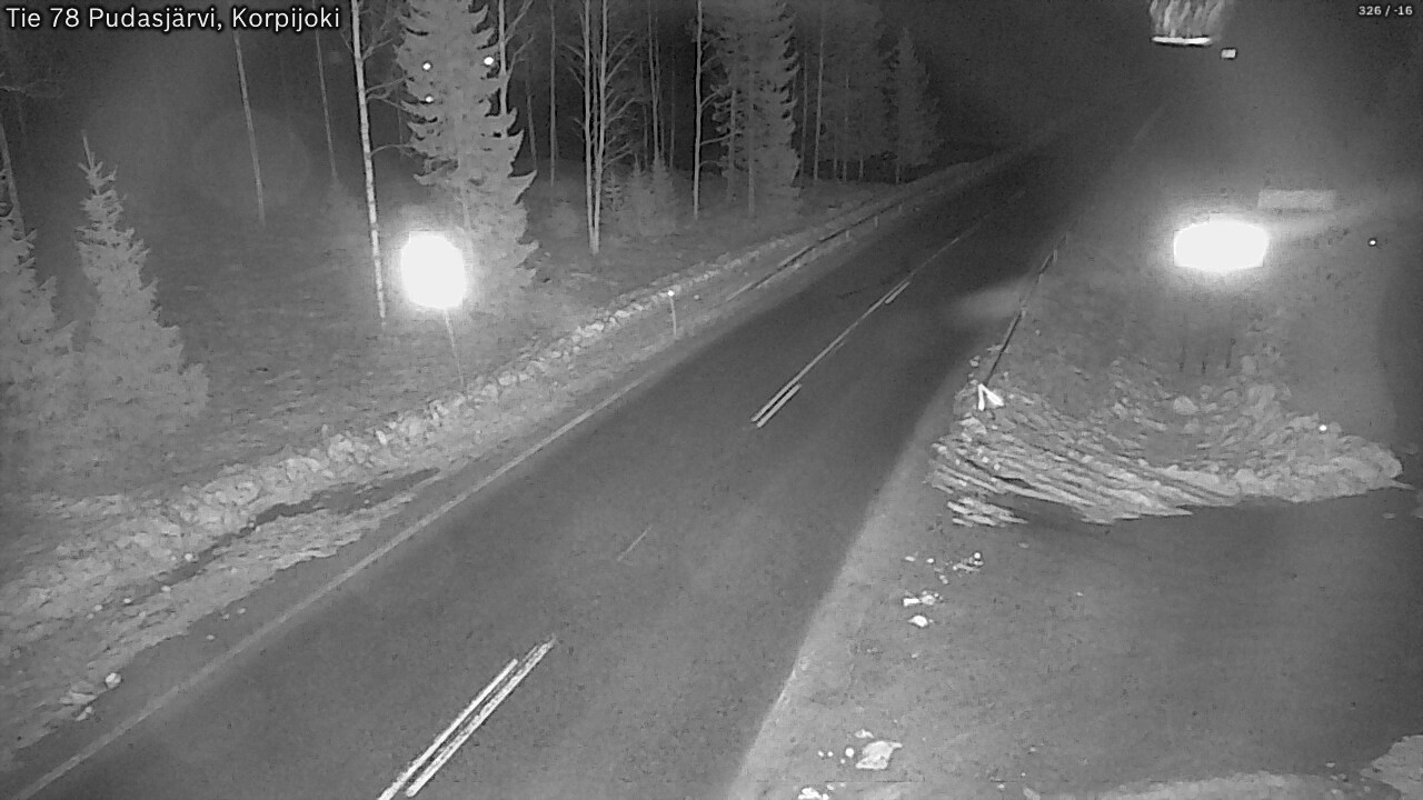 Kelikamerat Kuva Tie 78 Pudasjärvi, Korpijo, Pudasjärvi, Pohjois-Pohjanmaa