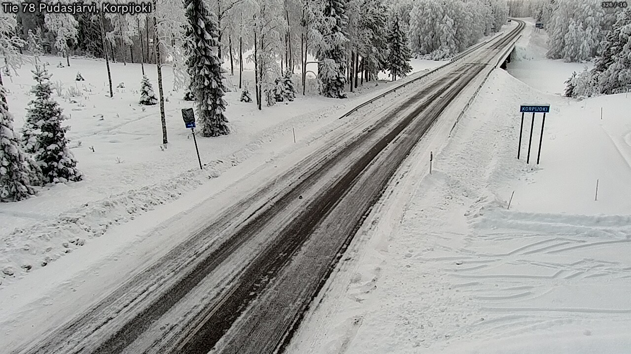 Kelikamerat Kuva Tie 78 Pudasjärvi, Korpijo, Pudasjärvi, Pohjois-Pohjanmaa