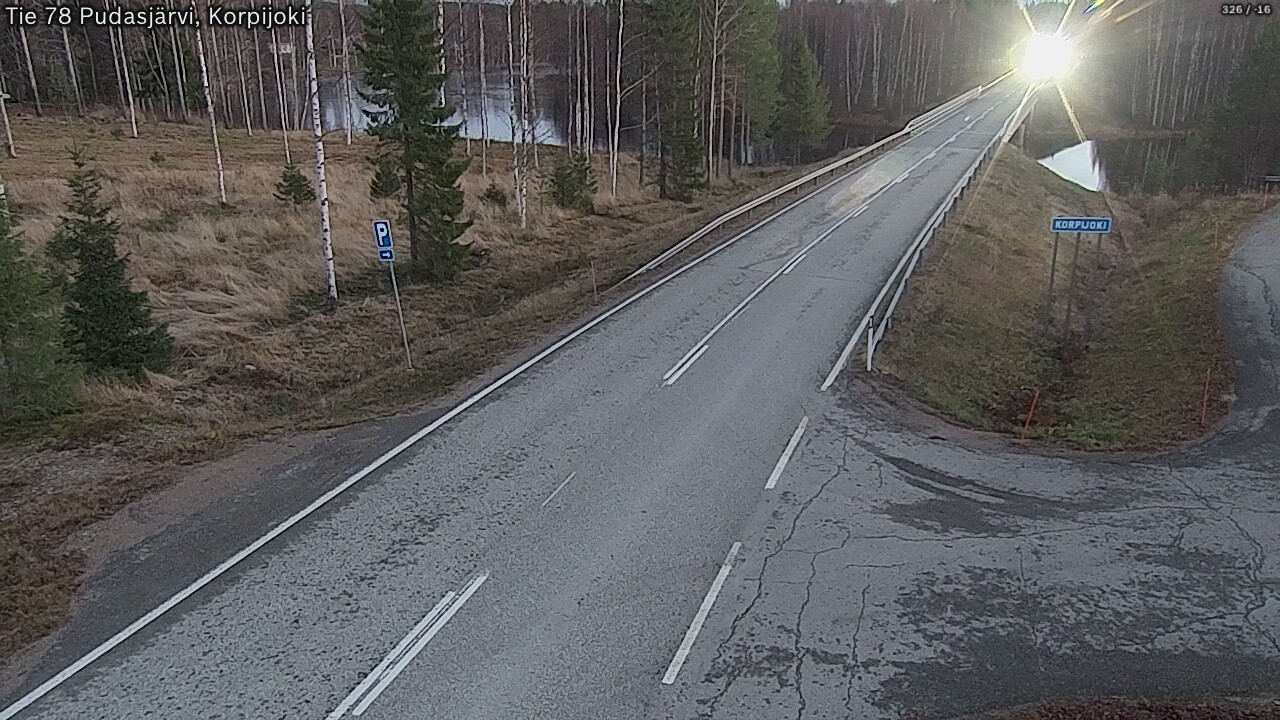 Kelikamerat Kuva Tie 78 Pudasjärvi, Korpijo, Pudasjärvi, Pohjois-Pohjanmaa