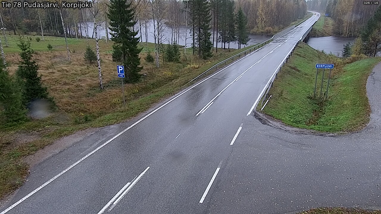 Weather Camera Image Väg 78 Pudasjärvi, Korpijoki, Pudasjärvi, Pohjois-Pohjanmaa