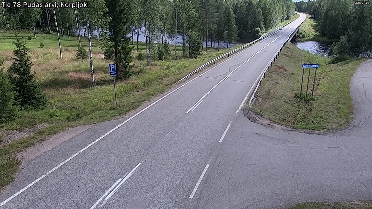 Weather Camera Image Väg 78 Pudasjärvi, Korpijoki, Pudasjärvi, Pohjois-Pohjanmaa