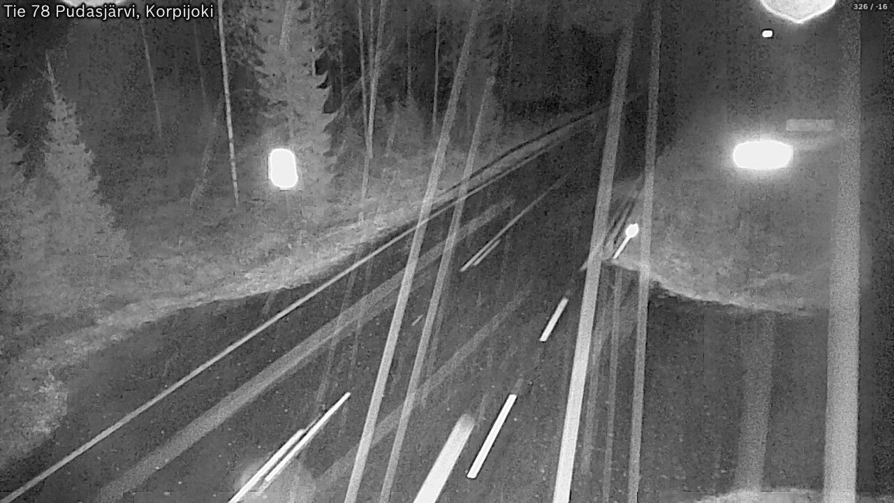 Weather Camera Image Road 78 Pudasjärvi, Korpijoki, Pudasjärvi, Pohjois-Pohjanmaa