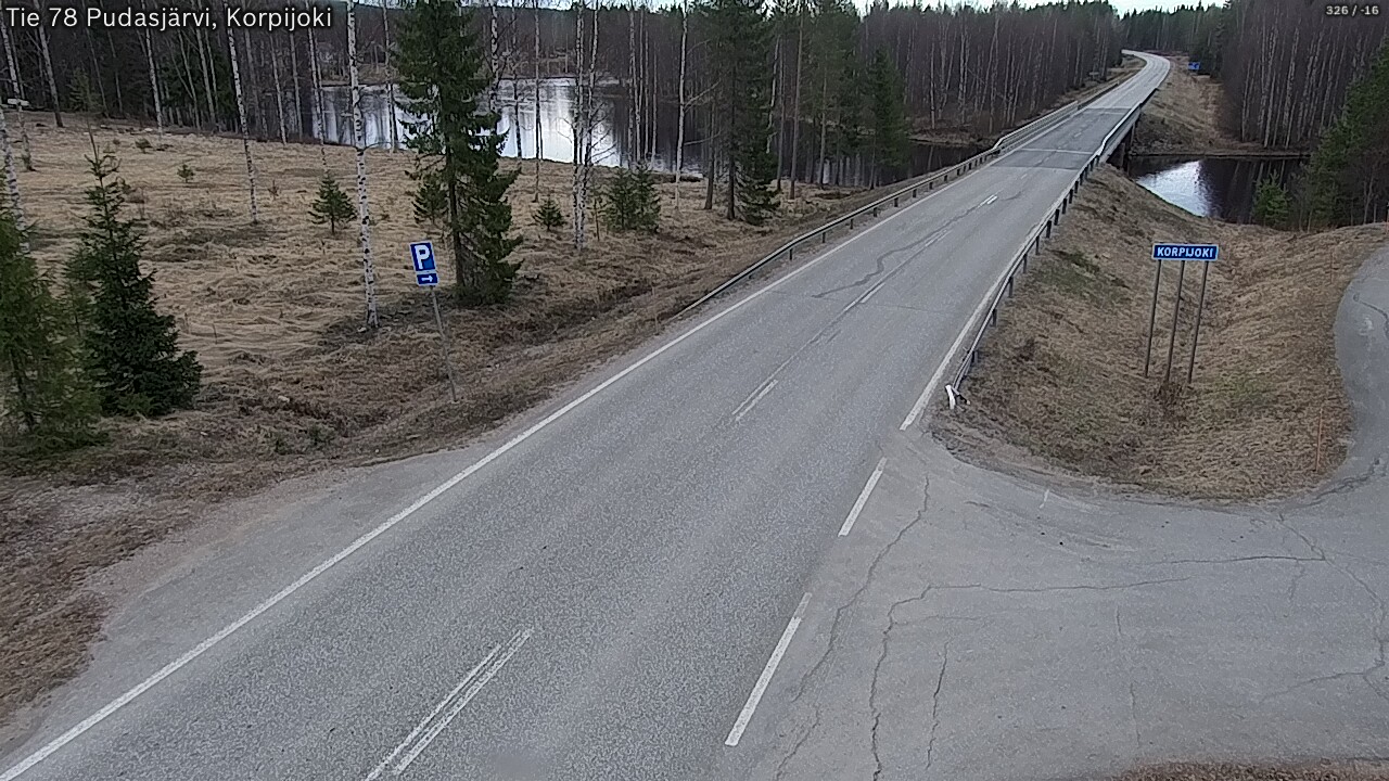 Weather Camera Image Väg 78 Pudasjärvi, Korpijoki, Pudasjärvi, Pohjois-Pohjanmaa