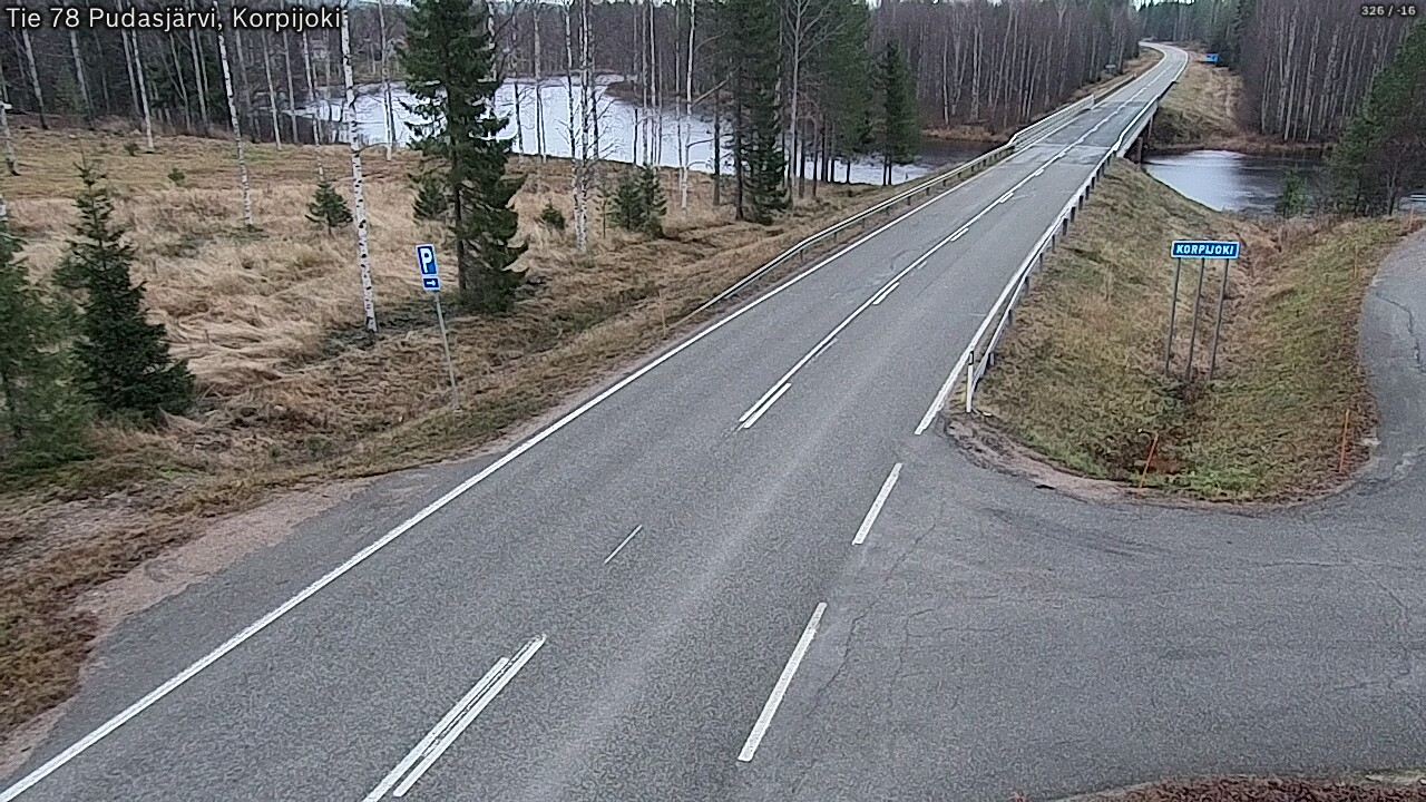 Kelikamerat Kuva Tie 78 Pudasjärvi, Korpijo, Pudasjärvi, Pohjois-Pohjanmaa
