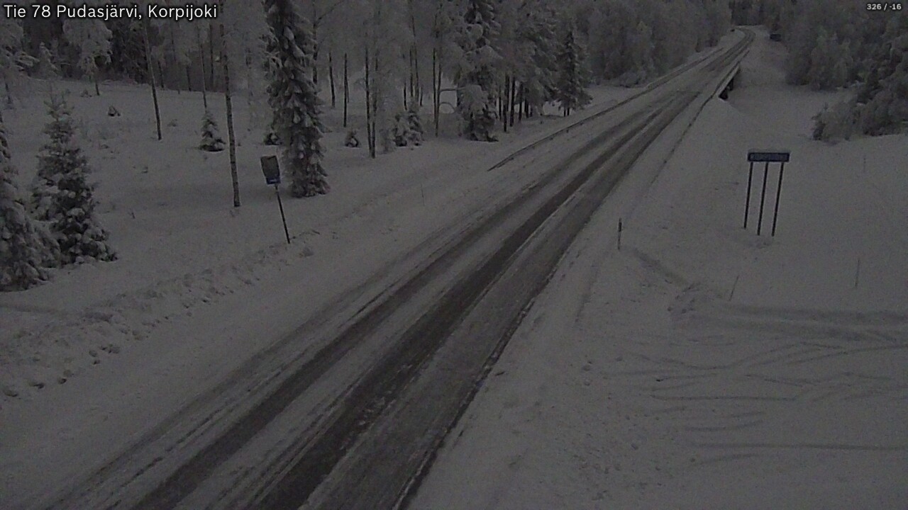 Kelikamerat Kuva Tie 78 Pudasjärvi, Korpijo, Pudasjärvi, Pohjois-Pohjanmaa