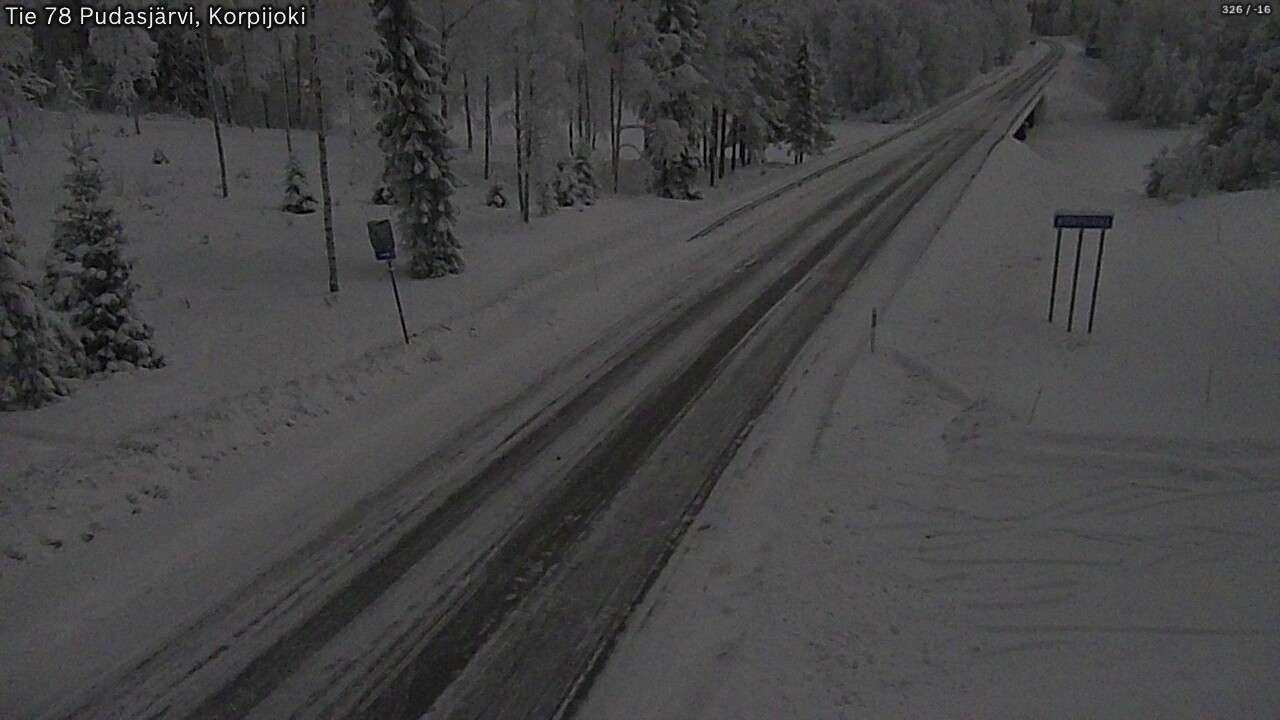 Kelikamerat Kuva Tie 78 Pudasjärvi, Korpijo, Pudasjärvi, Pohjois-Pohjanmaa